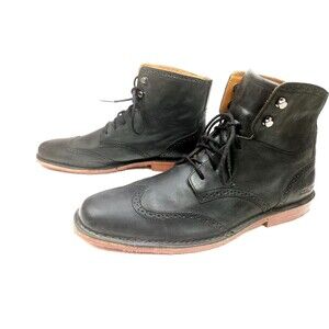 Sebago Hamilton Chukka Men Boots Size 11.5 D Black Wingtip Vibram Worn Once